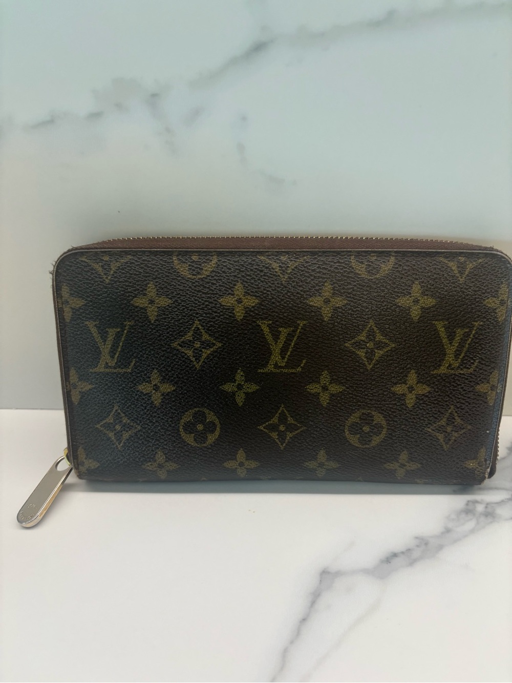 Louis Vuitton Monogram Zip-Around Wallet - Brown and Gold